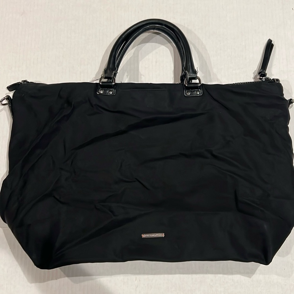 Rebecca Minkoff Weekender Black Nylon Tote  Duffle Bag Overnight No Straps Read